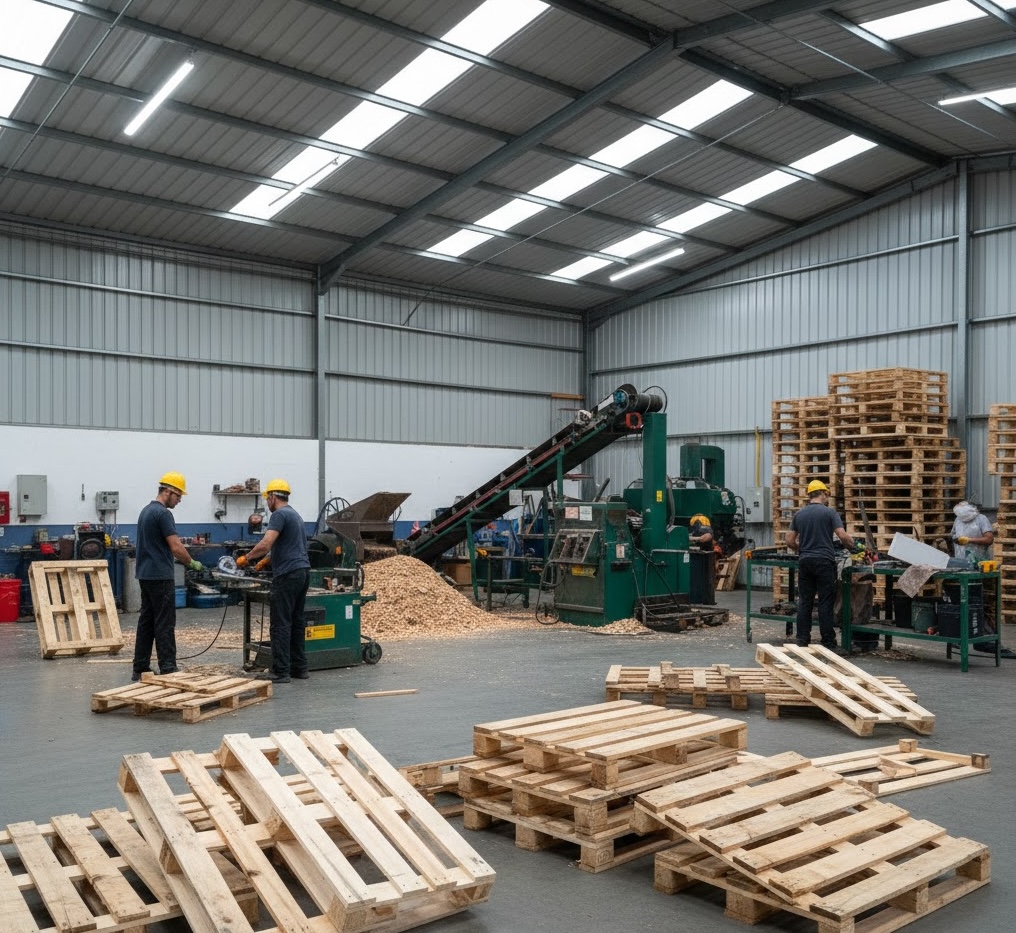 Pallet recycling operations